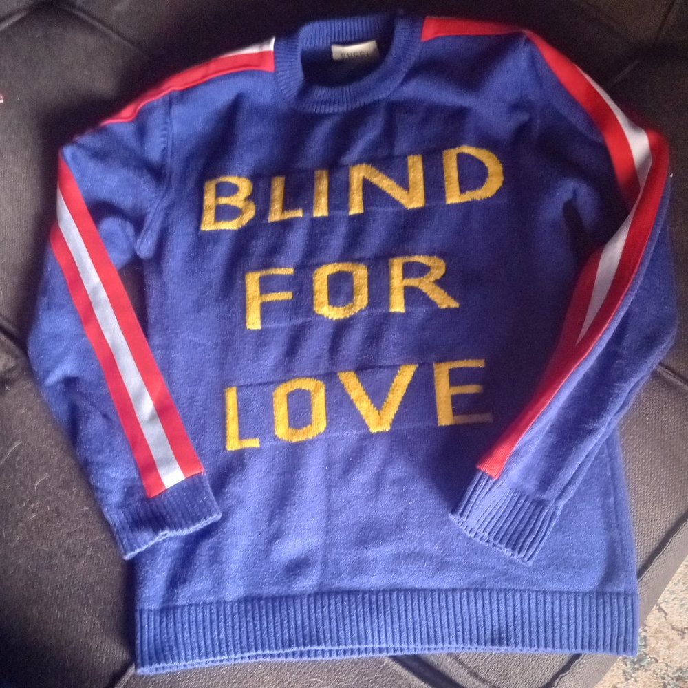 Gucci sweater "BLIND FOR LOVE" size small